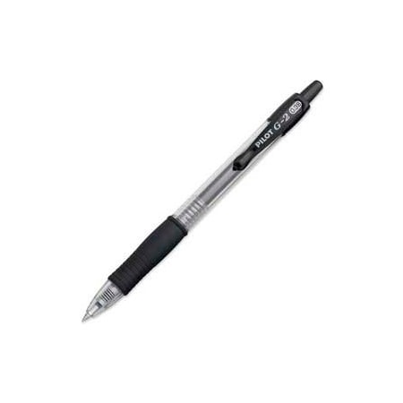 Pilot Pilot G2 Gel Retractable Rollerball Pen, Ultra Fine, 0.38mm, Black Ink, Dozen 31277
